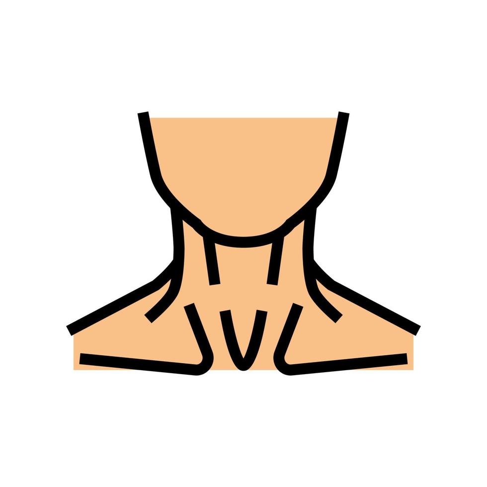 neck human body color icon vector illustration