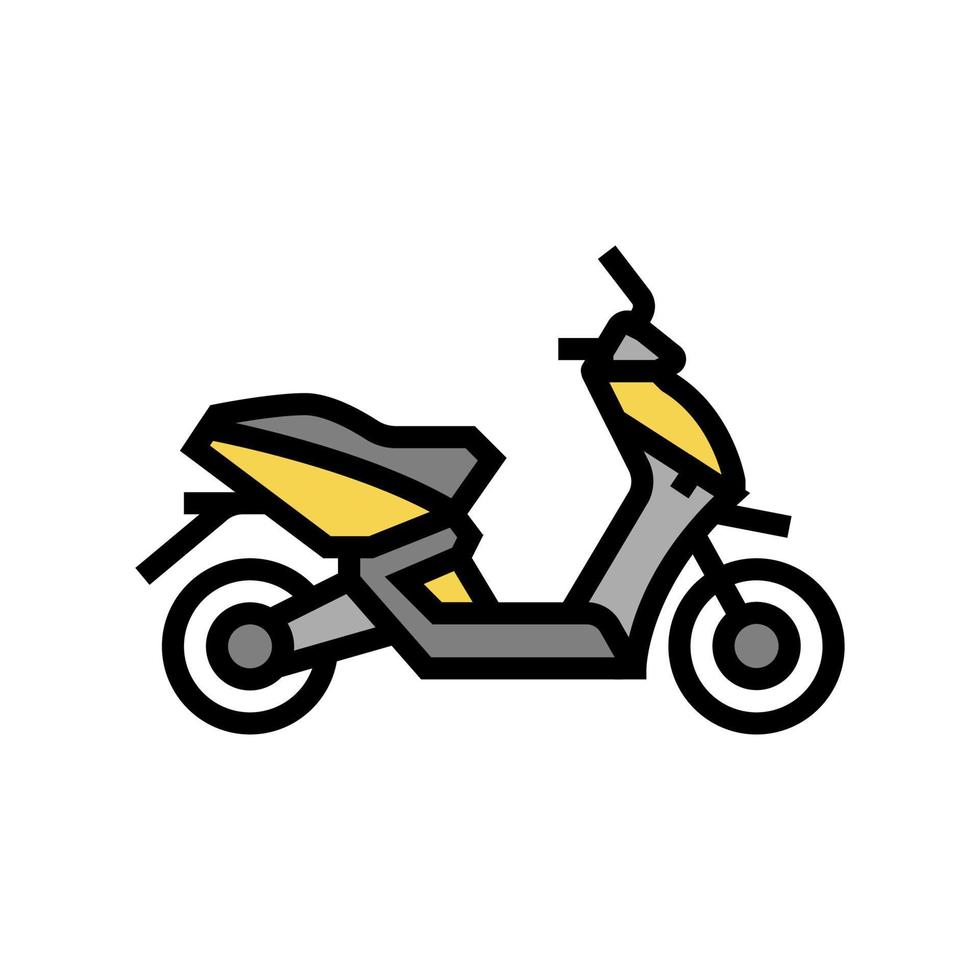 Ilustración de vector de icono de color de transporte de scooter