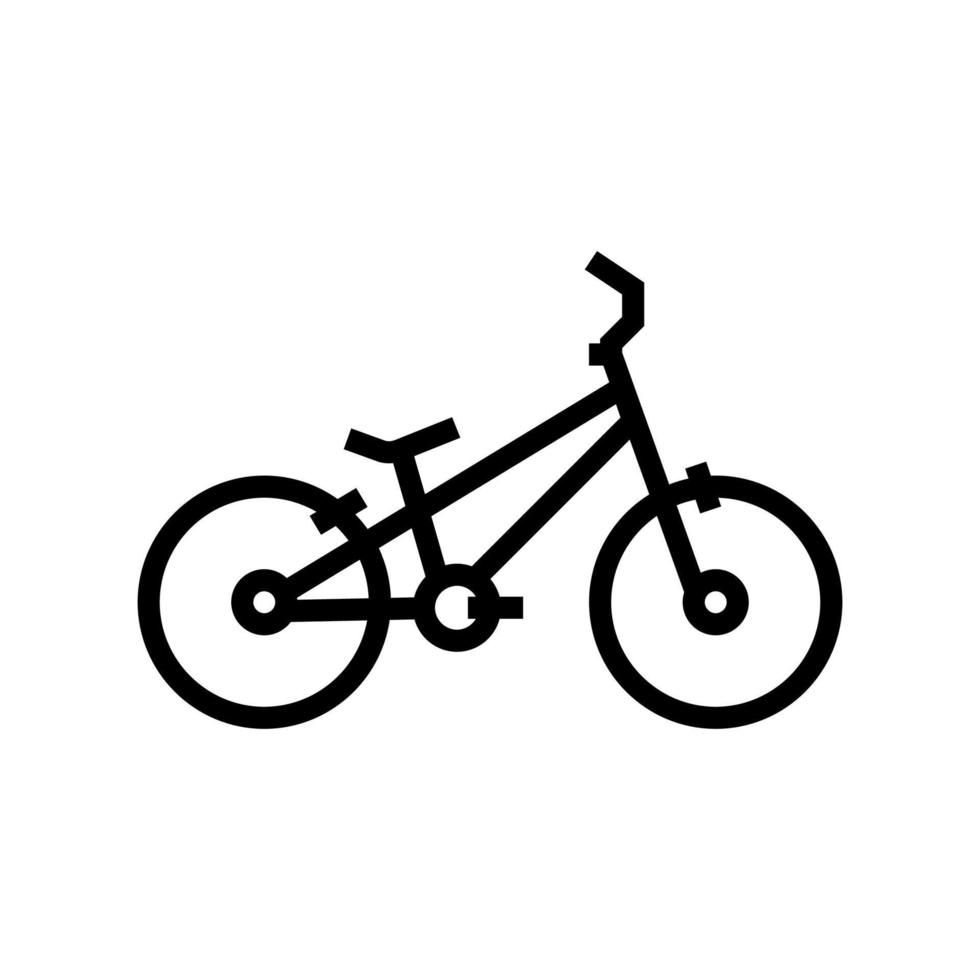 Ilustración de vector de icono de línea de transporte de bicicletas