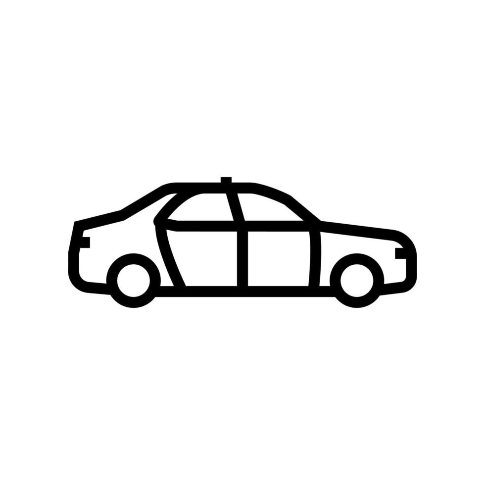 taxi transporte línea icono vector ilustración