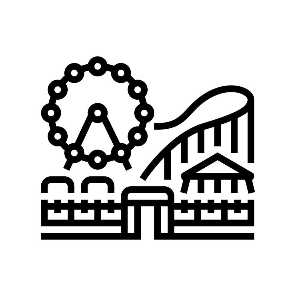 amusement park line icon vector illustration