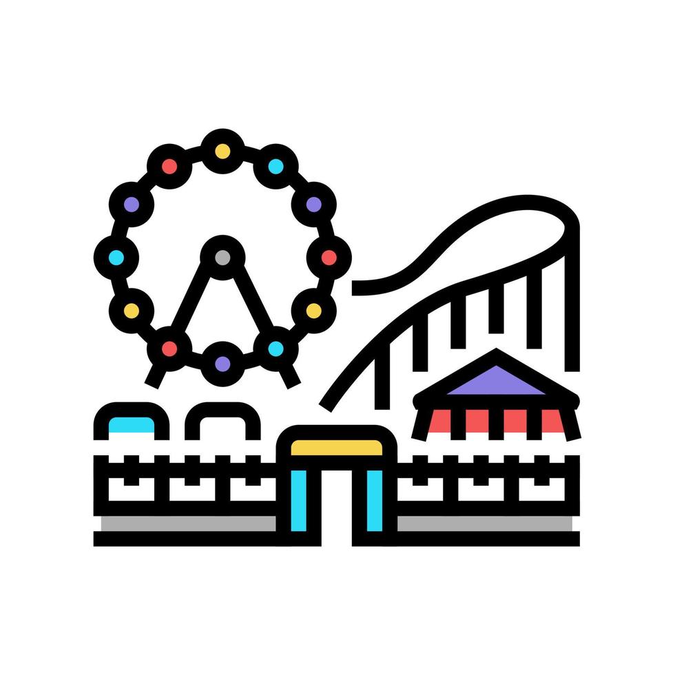 amusement park color icon vector illustration