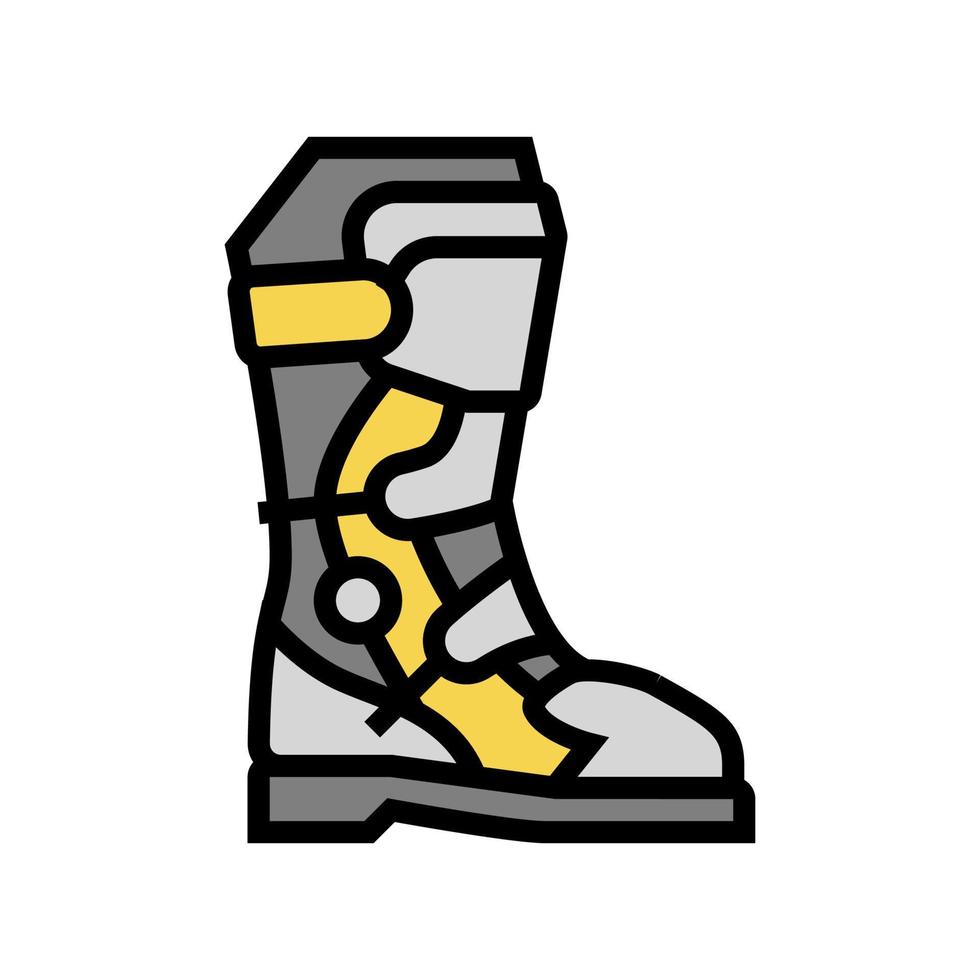 boot motorcycle color icon vector illustration