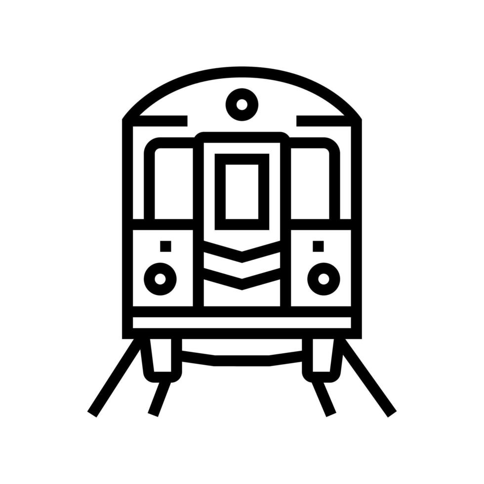 metro nueva york línea icono vector ilustración