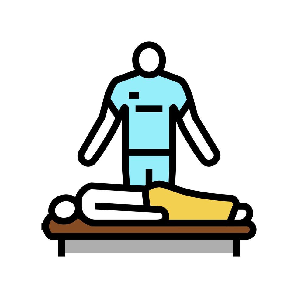 massage therapist color icon vector illustration