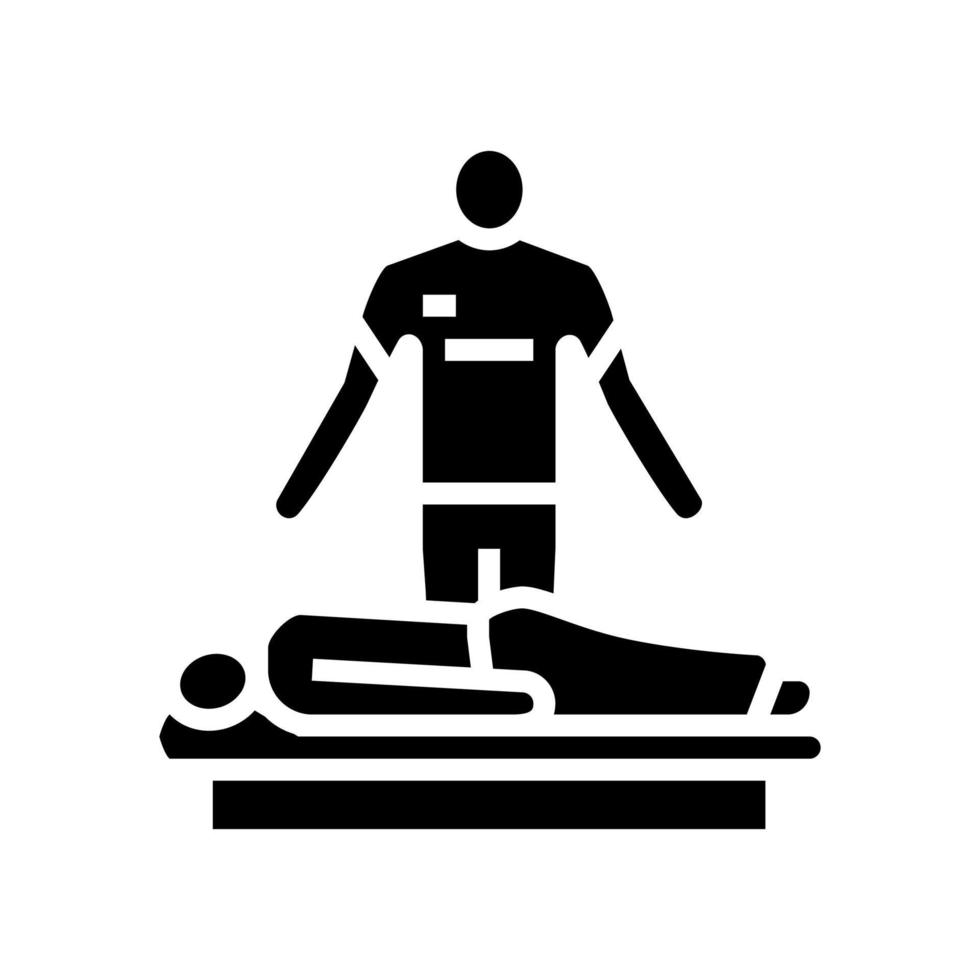 ilustración de vector de icono de glifo de terapeuta de masaje