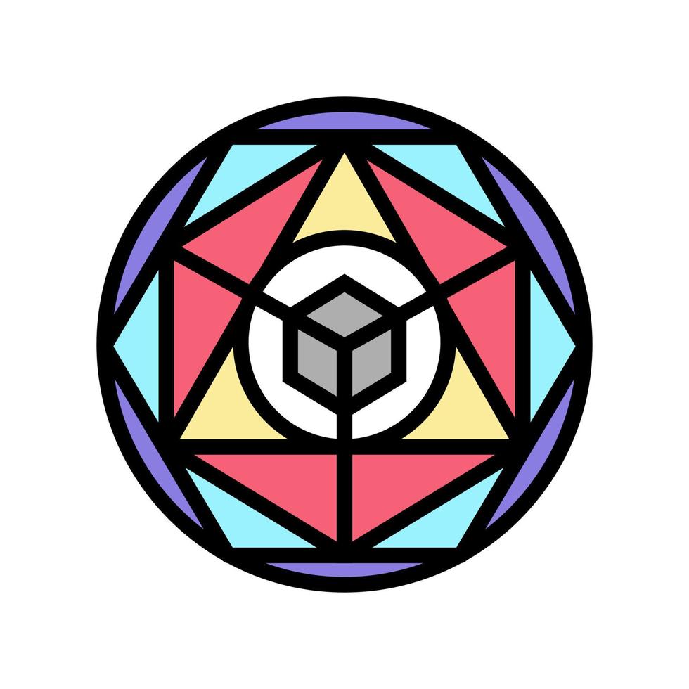 alchemy magic color icon vector illustration