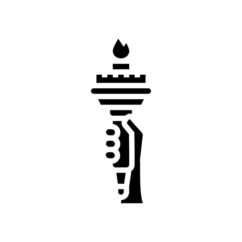 liberty statue glyph icon vector illustration