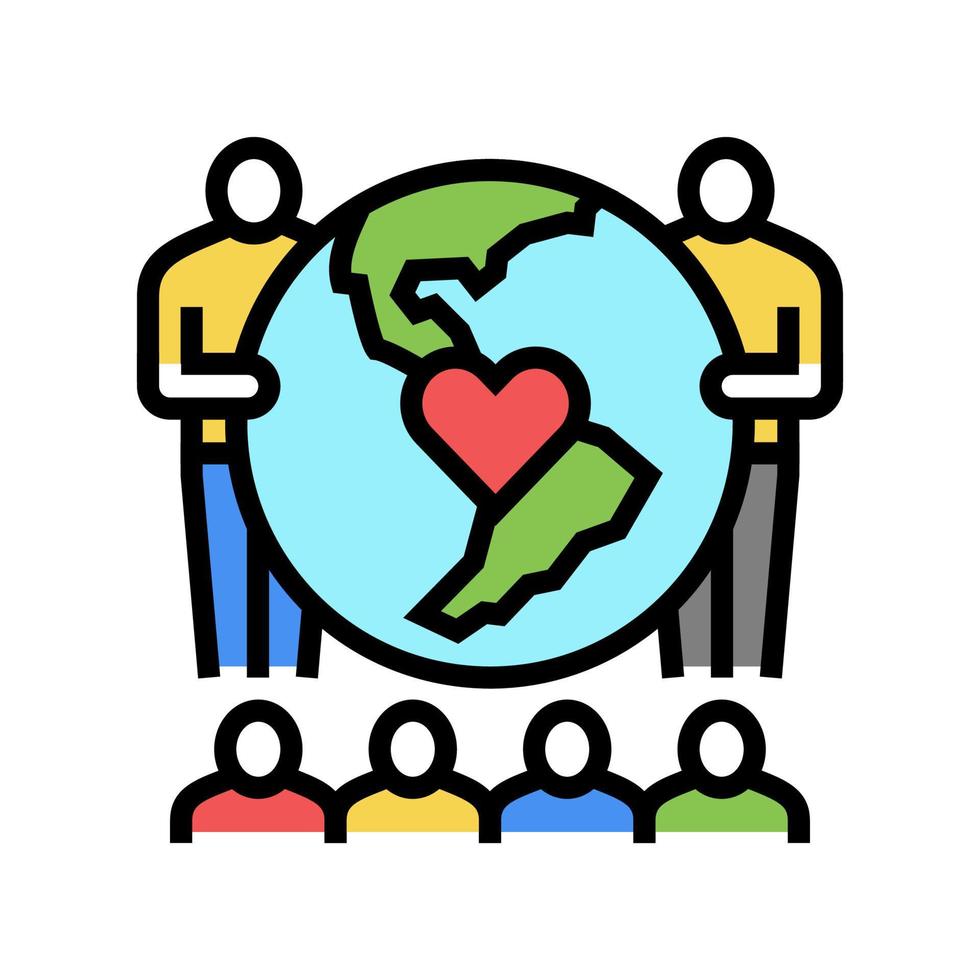 conservation world color icon vector illustration