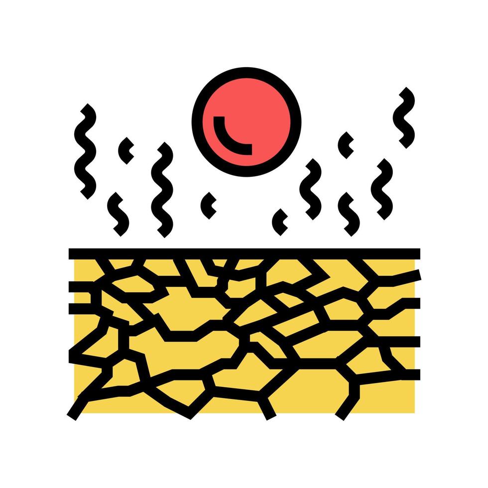 dry desert color icon vector illustration