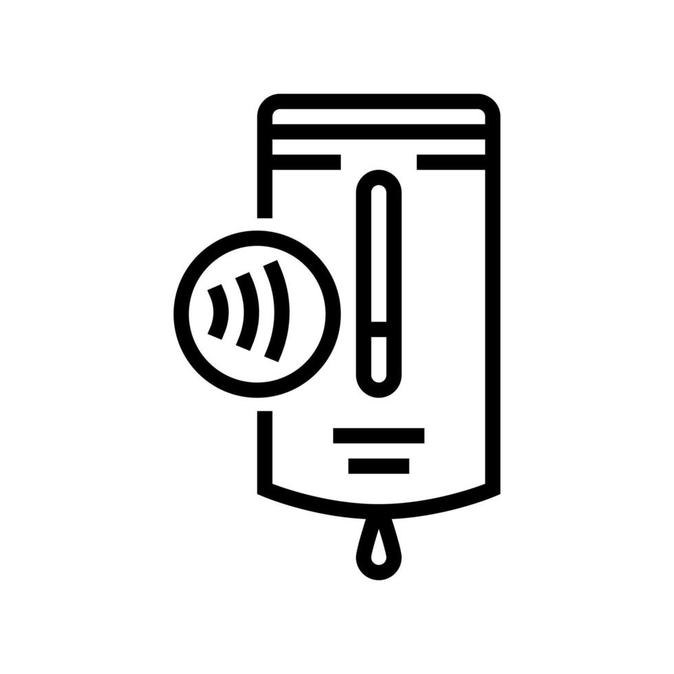 antiseptic dispenser contactless line icon vector illustration