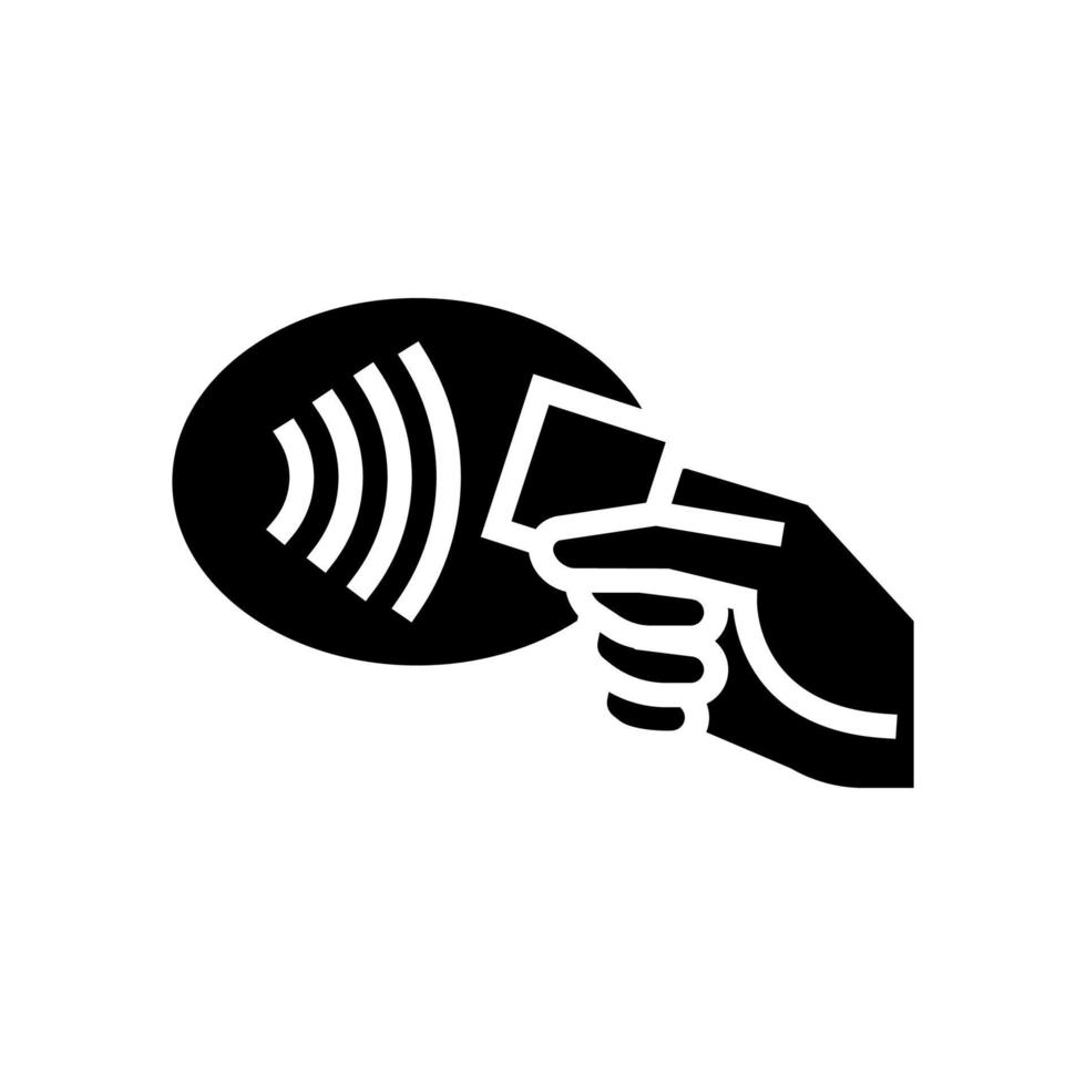 payment contactless glyph icon vector illustration