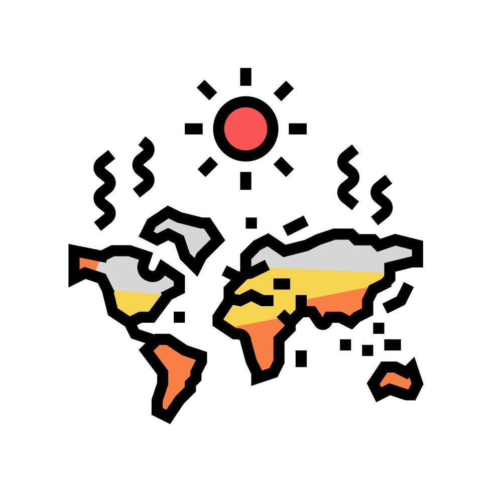 drought map color icon vector illustration