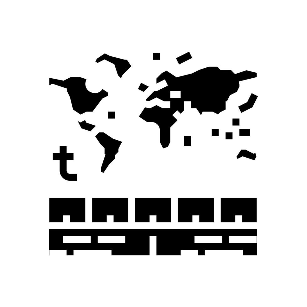 temperature globe glyph icon vector illustration