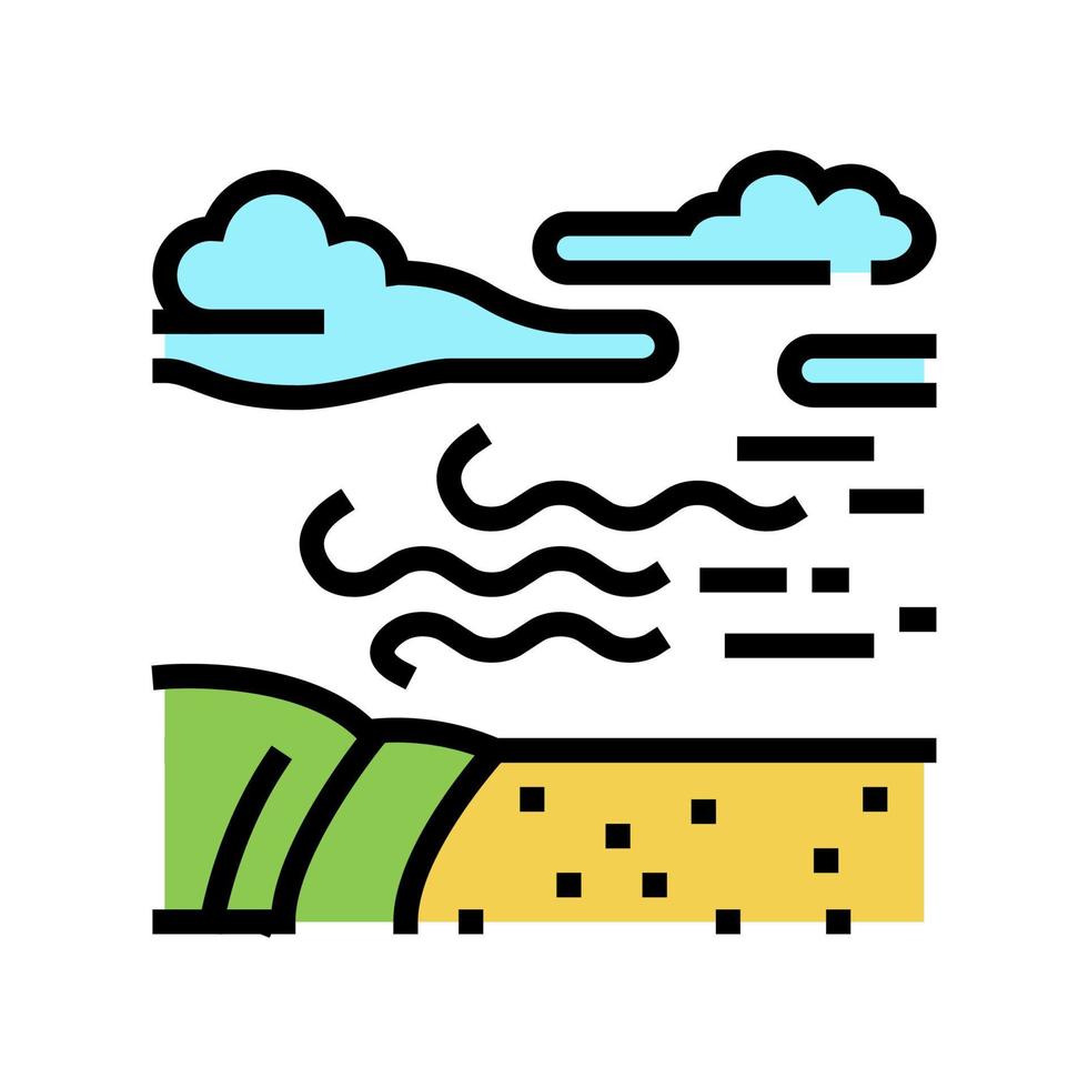 erosion climate color icon vector illustration