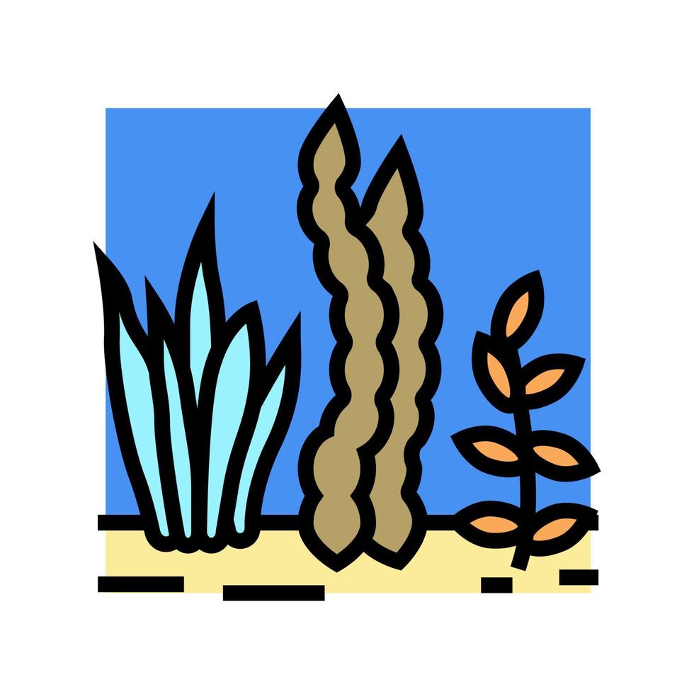 seaweed seafood color icon vector illustration