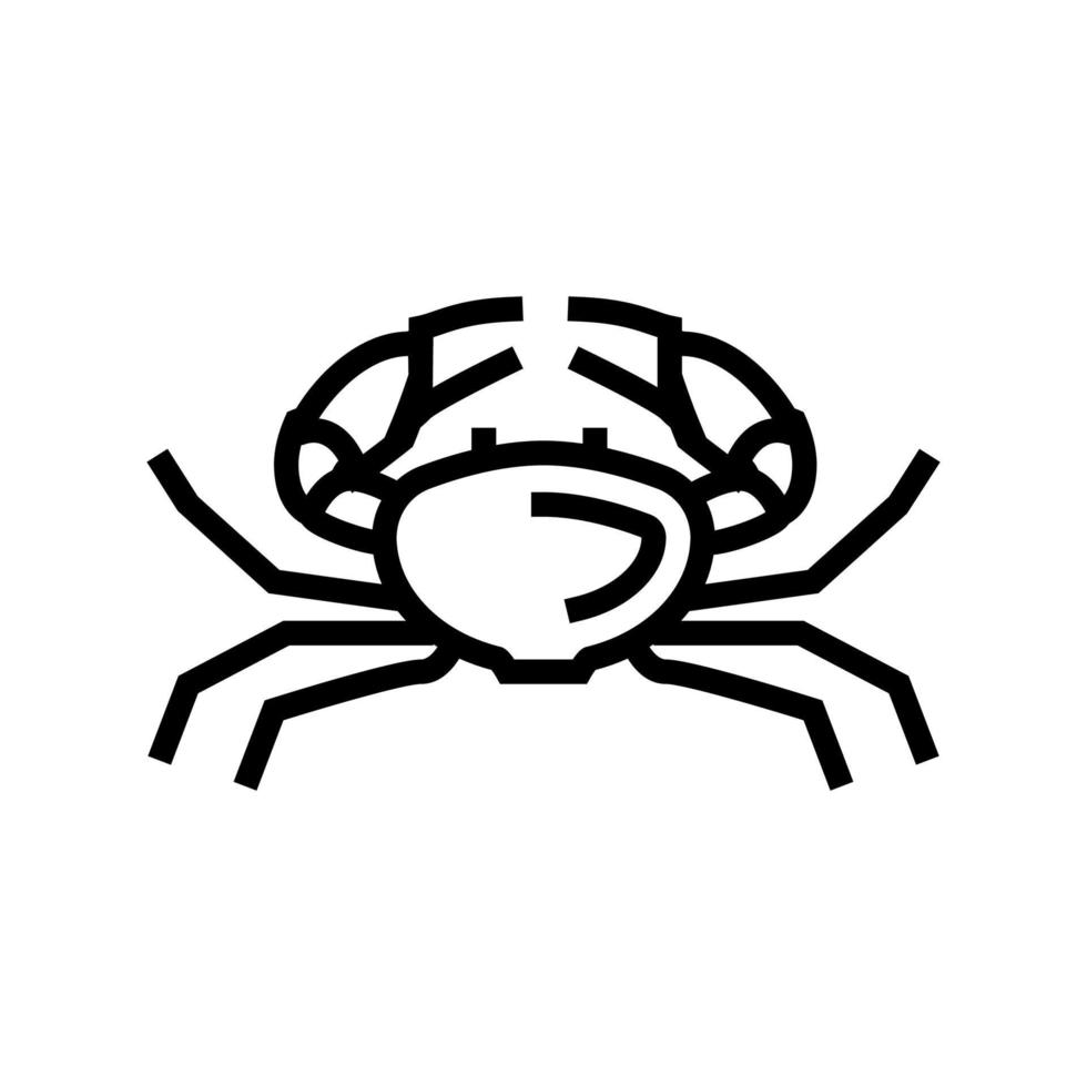 crab seafood line icon vector illustration
