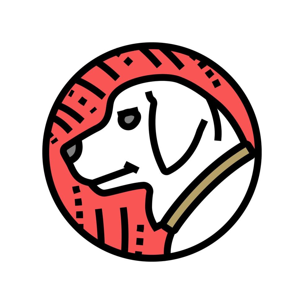 perro horóscopo chino animal color icono vector ilustración