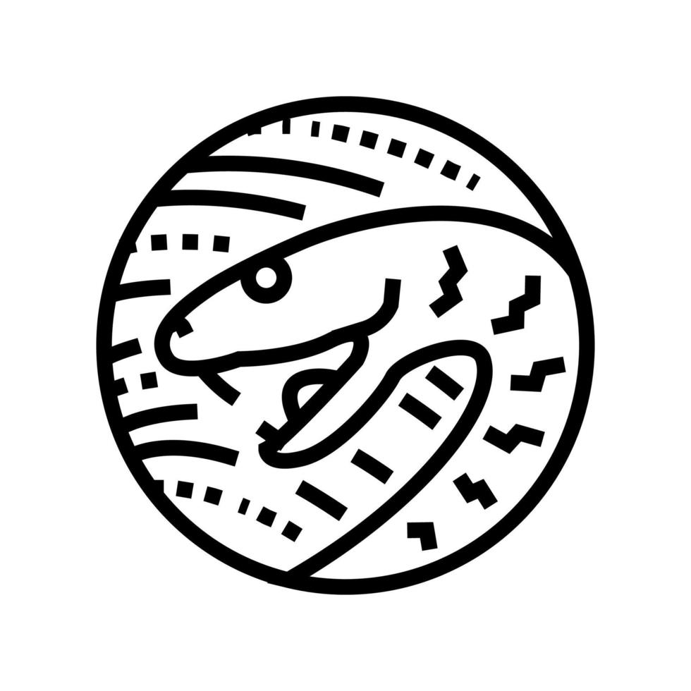 snake chinese horoscope animal line icon vector illustration