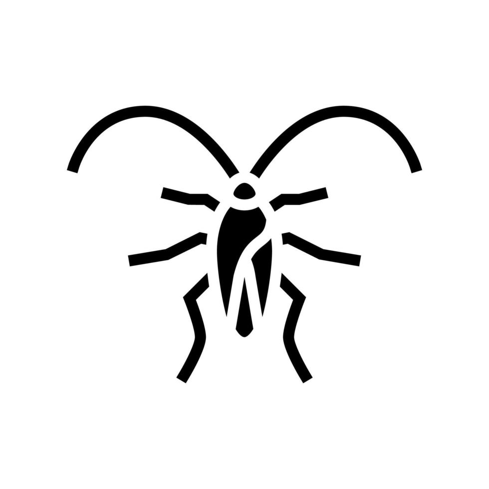 cockroach insect glyph icon vector illustration