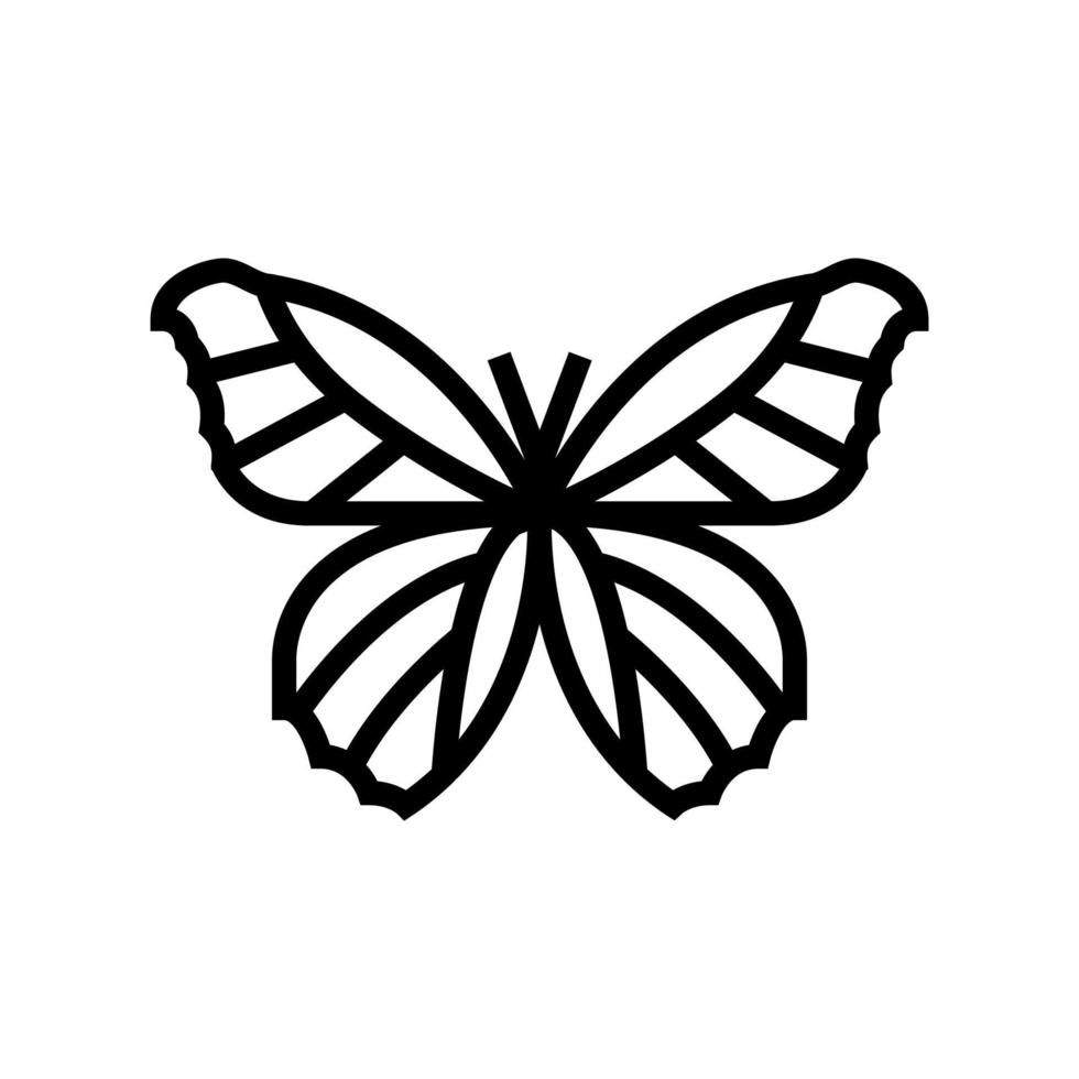 butterfly insect line icon vector illustration