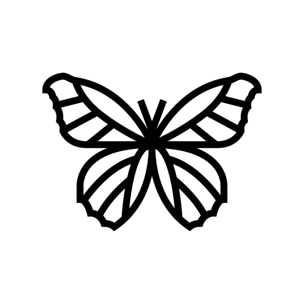 butterfly insect line icon vector illustration