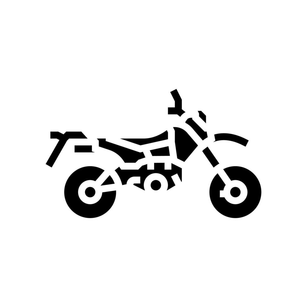 ilustración de vector de icono de glifo de enduros de deportes duales