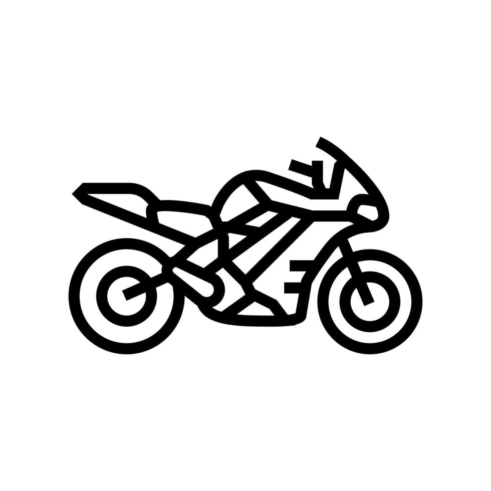 ilustración de vector de icono de línea de motocicleta eléctrica