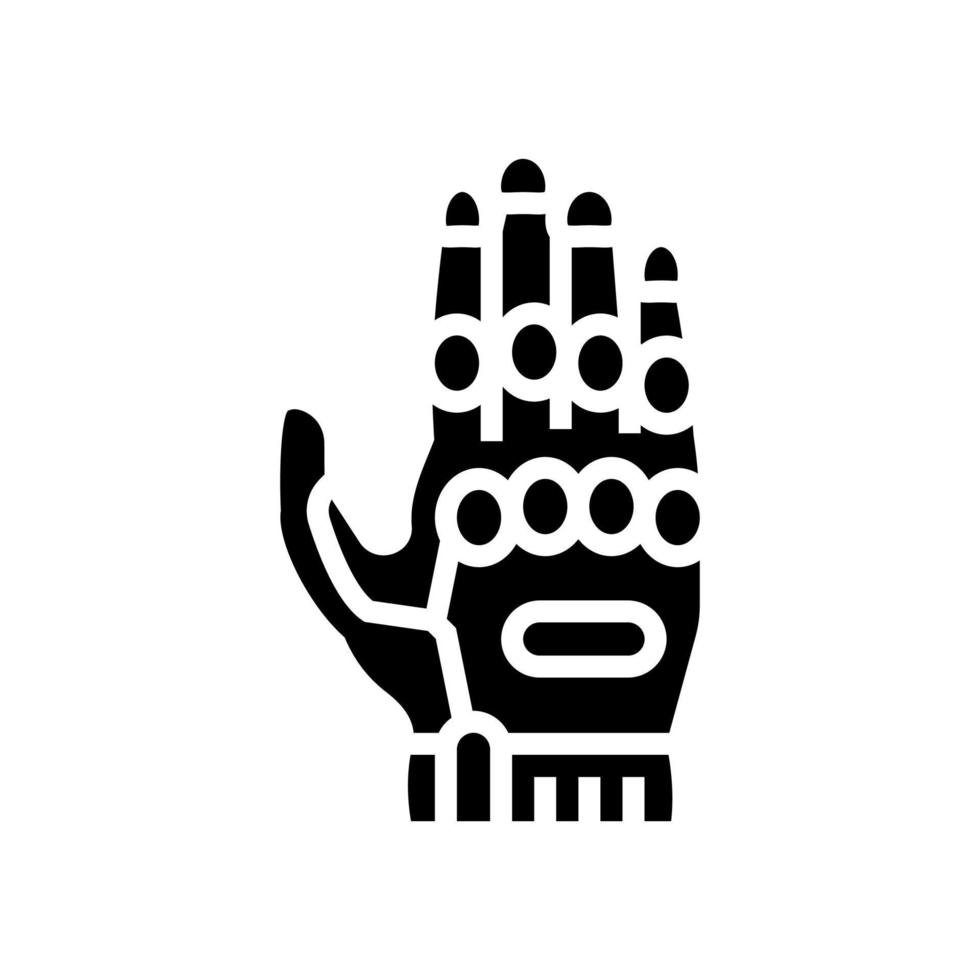 glove motorcycle glyph icon vector illustration