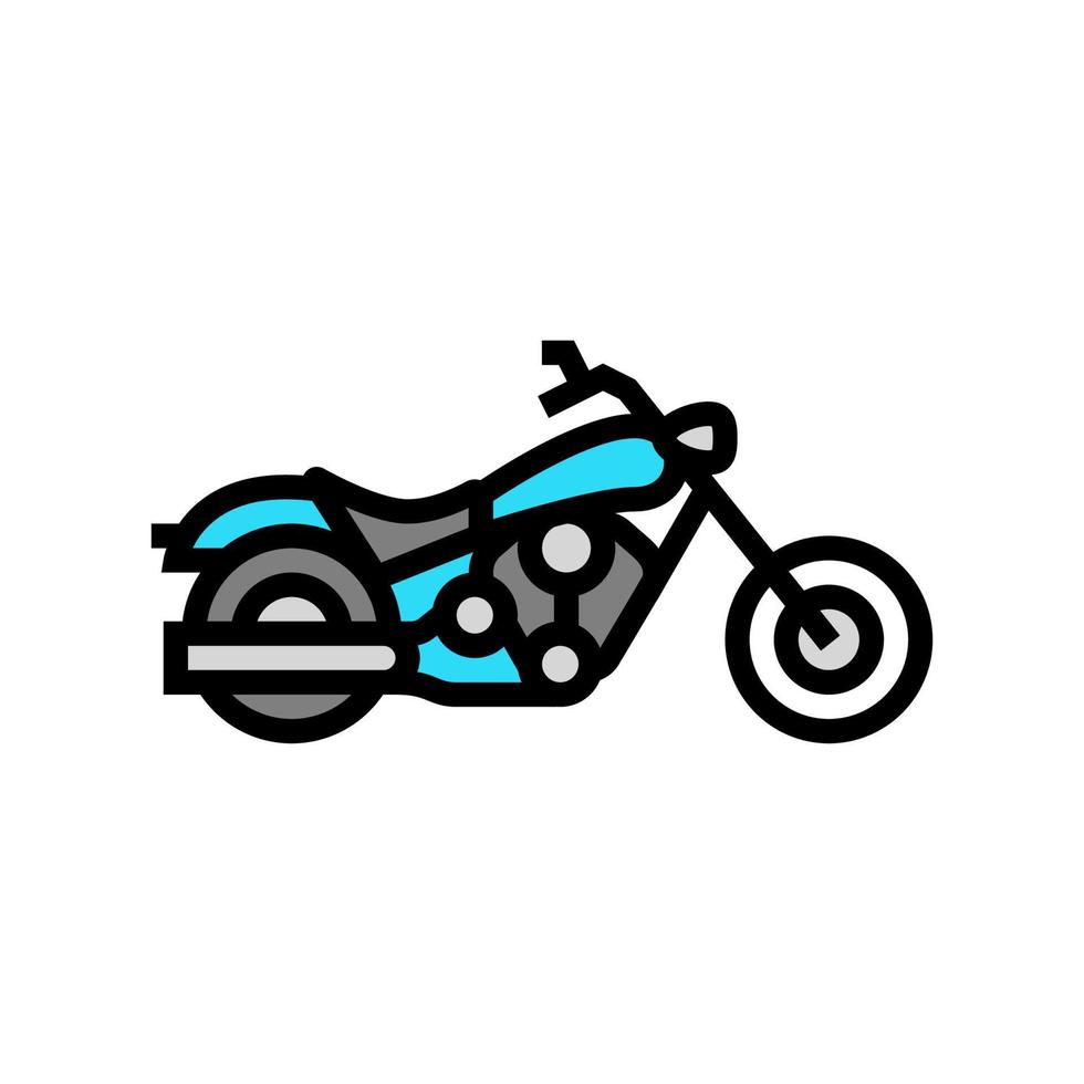 Ilustración de vector de icono de color de motocicleta chopper