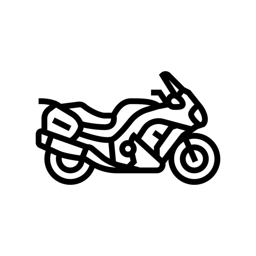 sport touring motocicleta línea icono vector ilustración