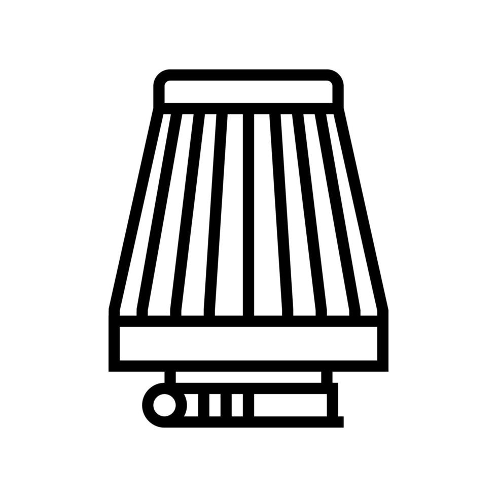 air filter motorcycle line icon vector illustration