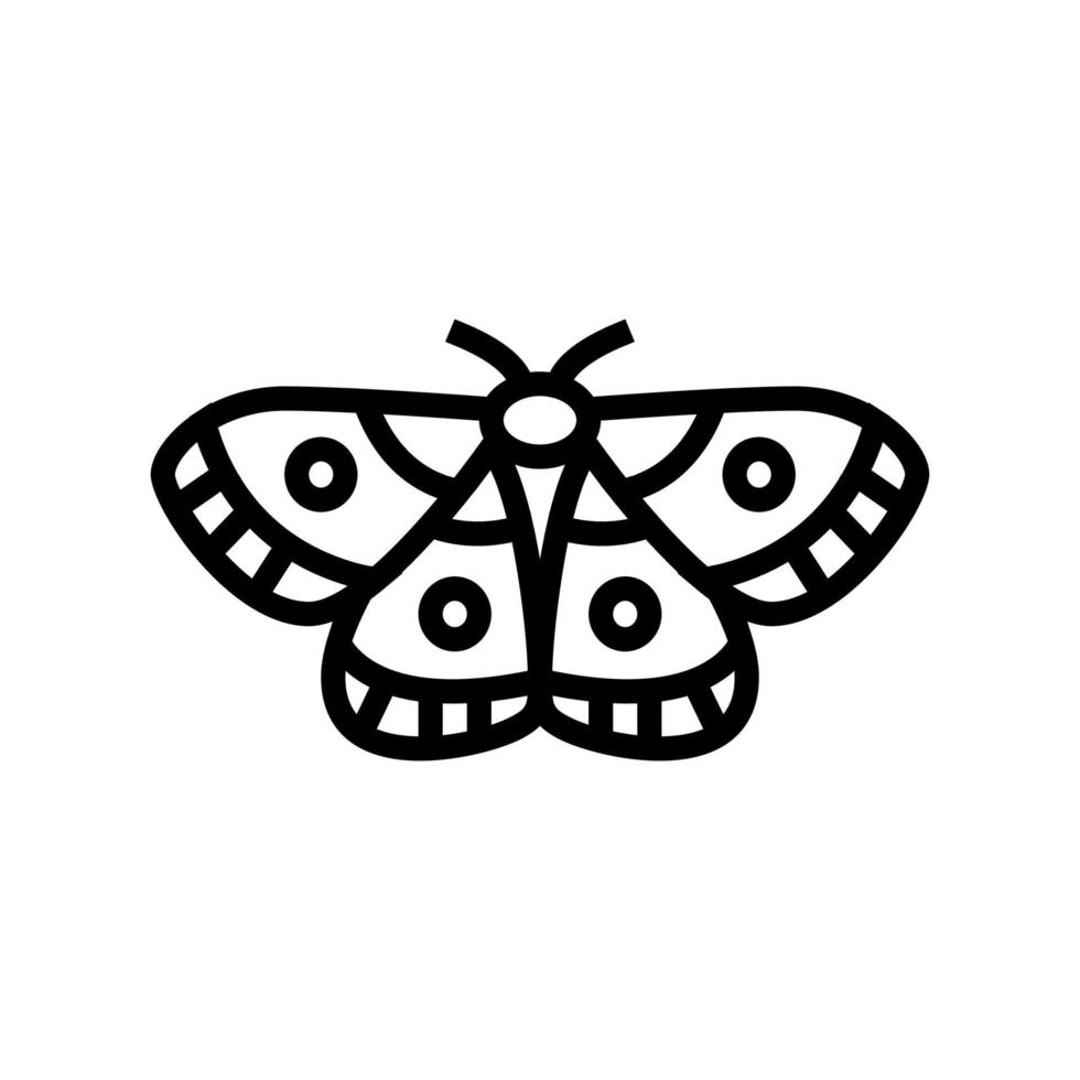 moth insect line icon vector illustration