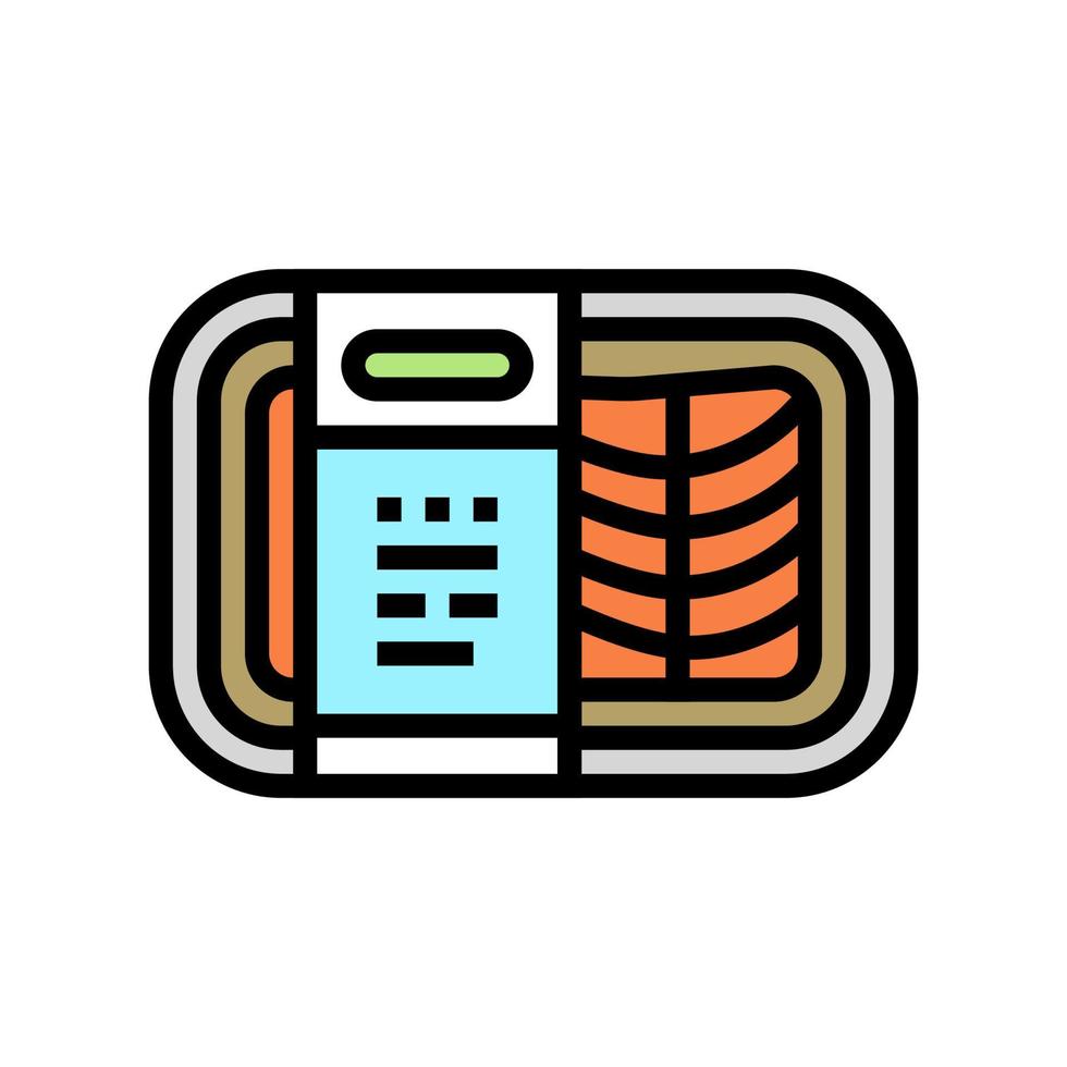 package salmon color icon vector illustration