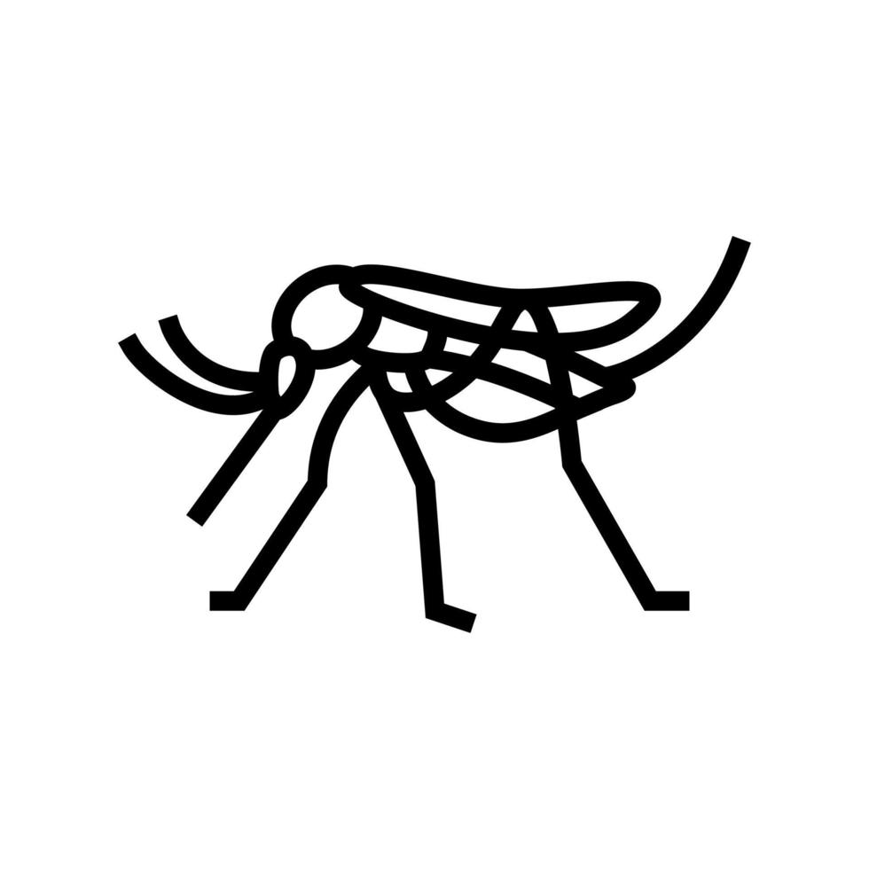 mosquito insect line icon vector illustration