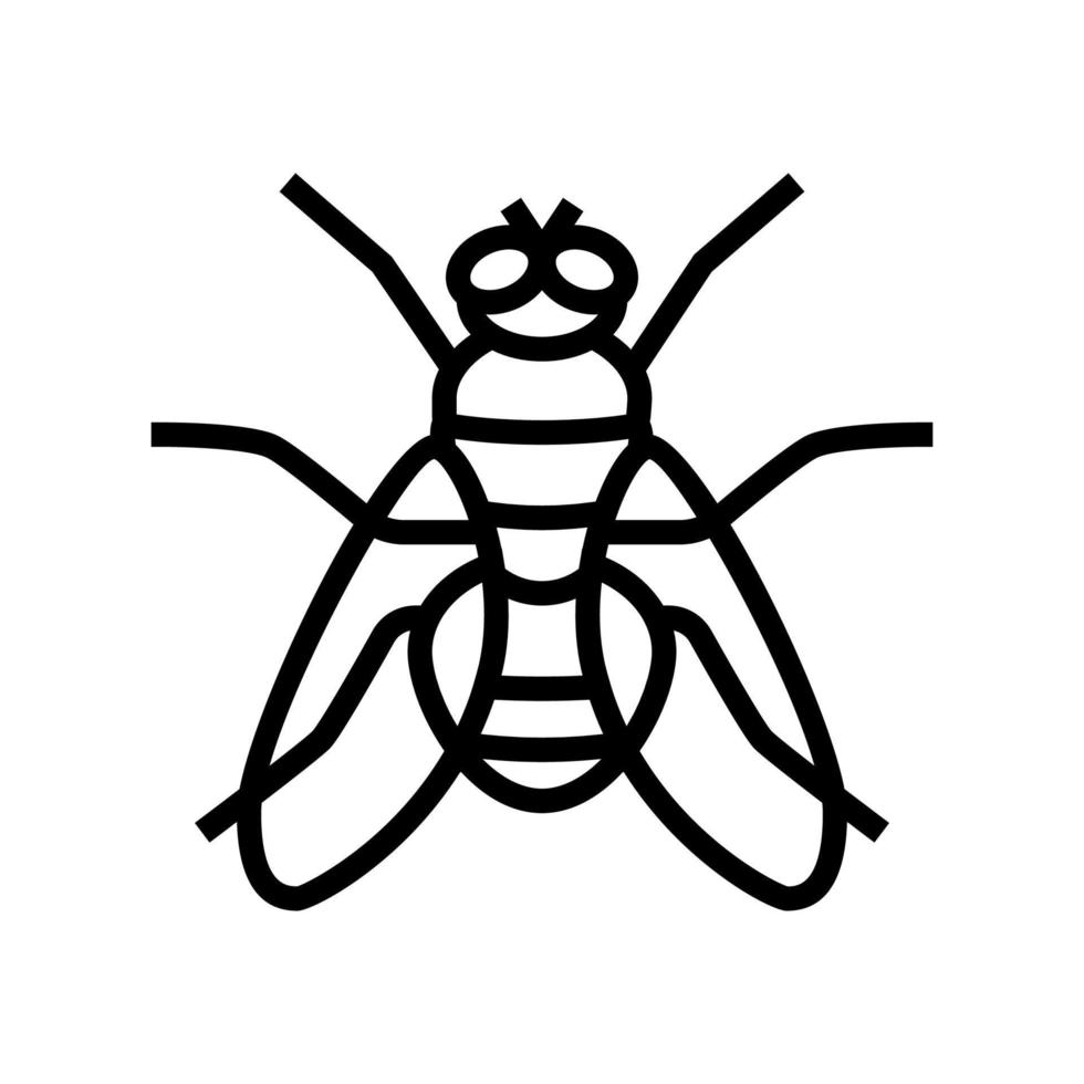fly insect line icon vector illustration