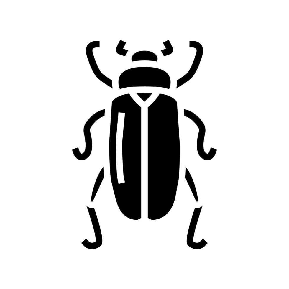 chafer insect glyph icon vector illustration