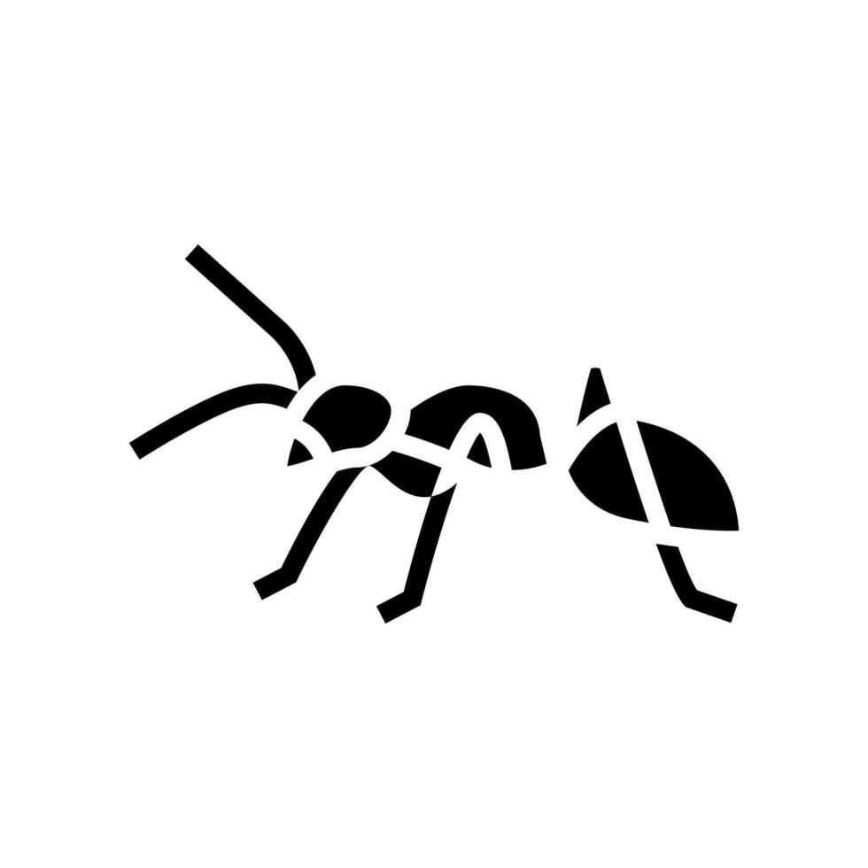 ant insect glyph icon vector illustration