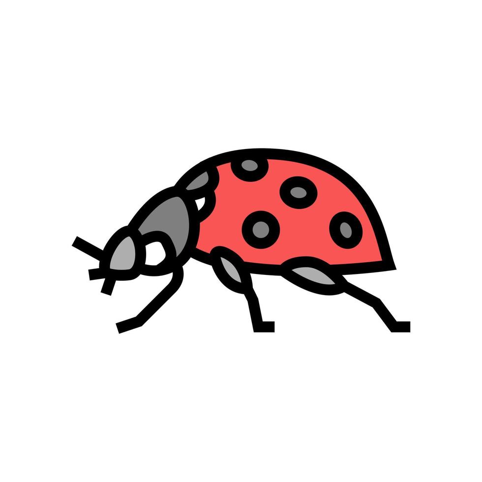 ladybug insect color icon vector illustration