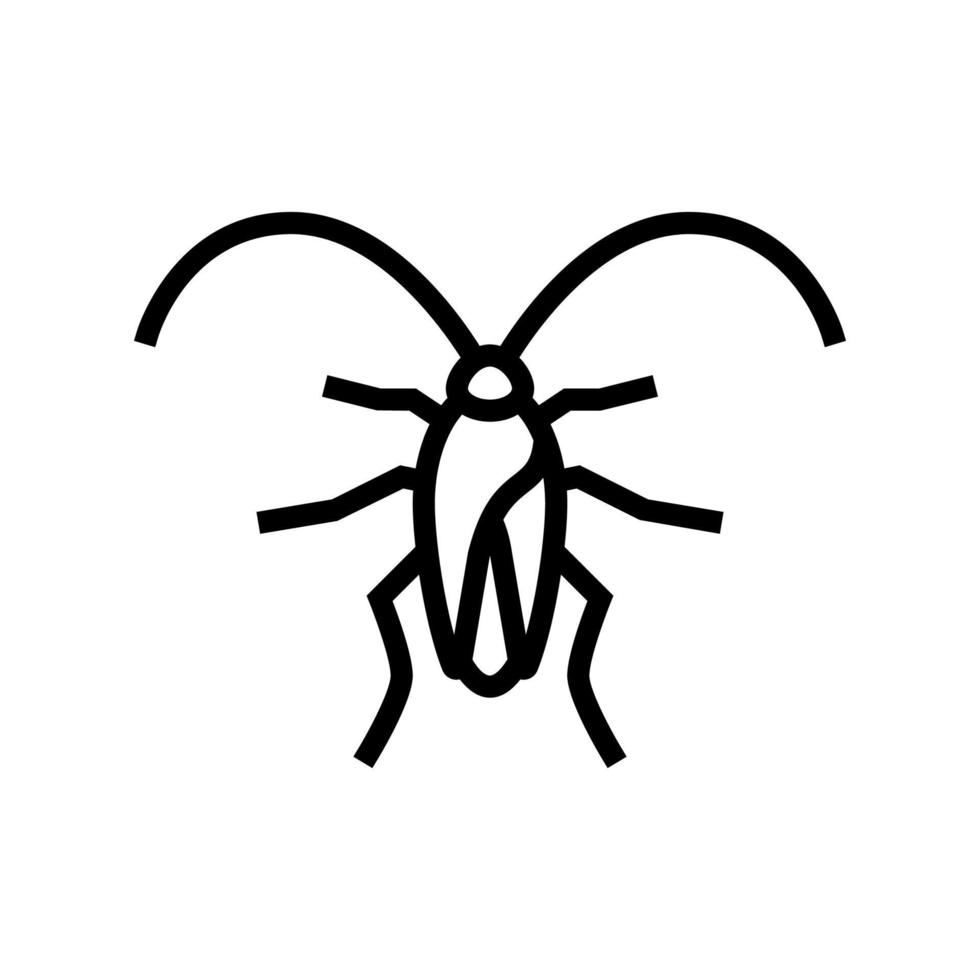 cockroach insect line icon vector illustration