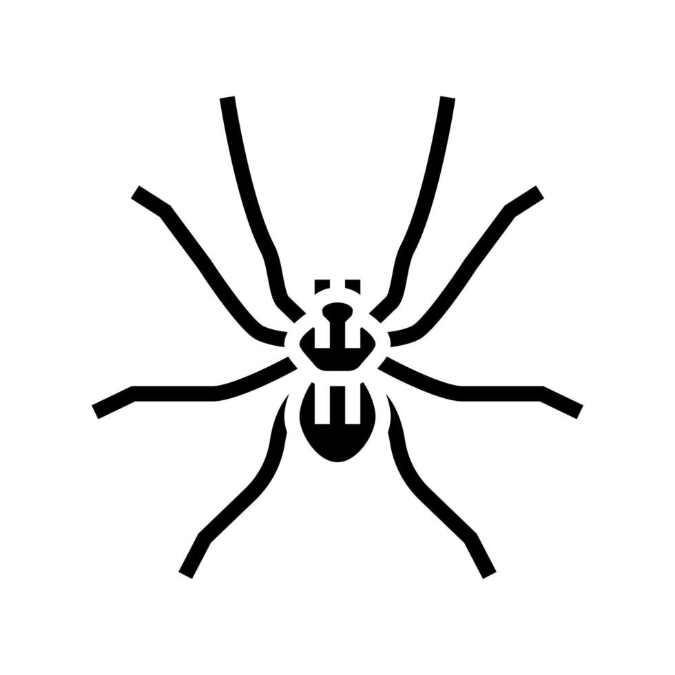 araña insecto glifo icono vector ilustración