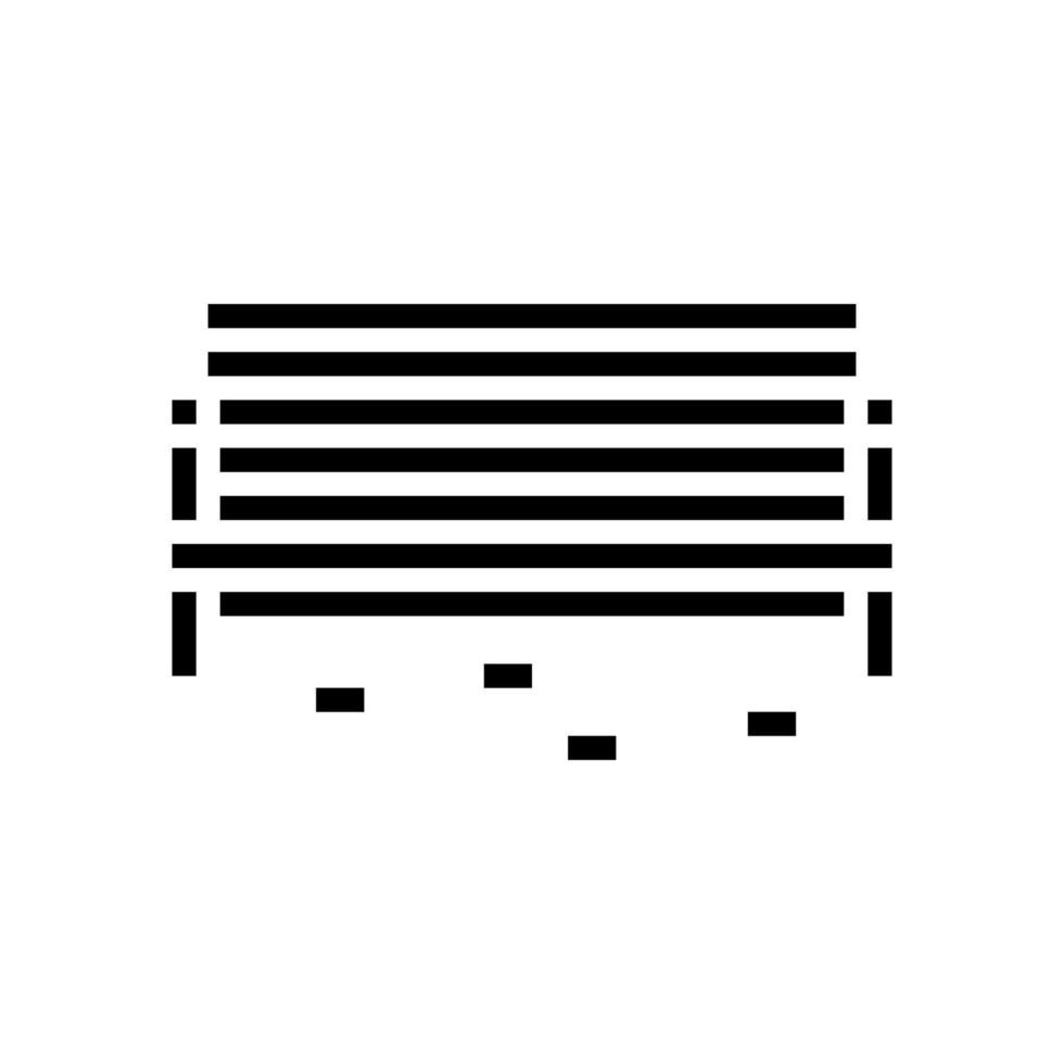 bench park glyph icon vector illustration