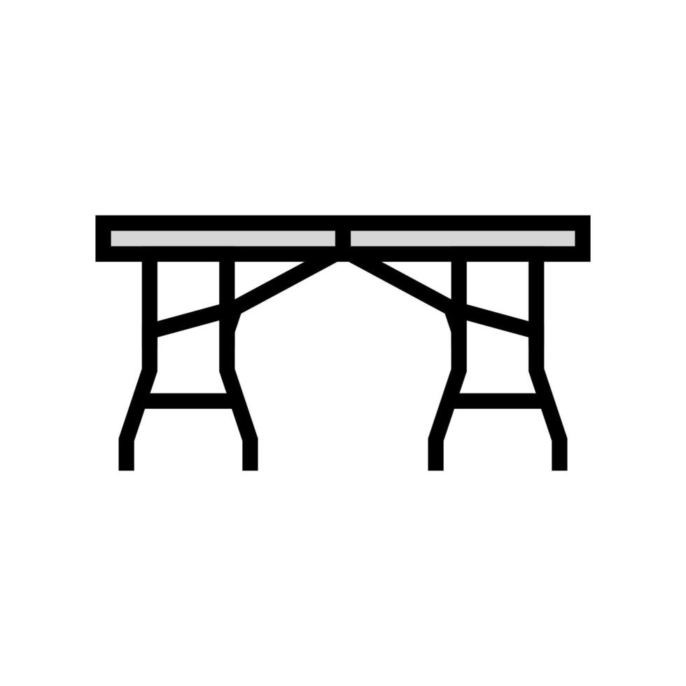 folding table color icon vector illustration