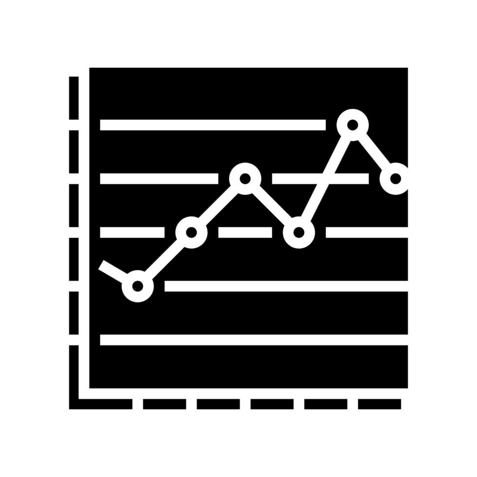 line graph glyph icon vector illustration