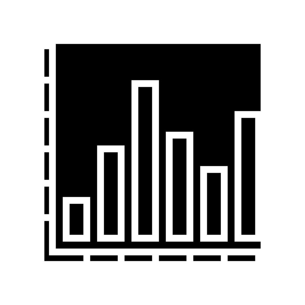 bar graph glyph icon vector illustration