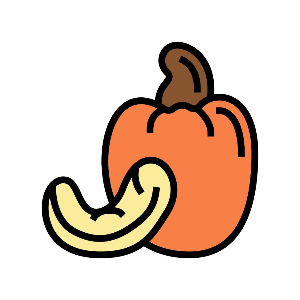 cashew nut color icon vector illustration