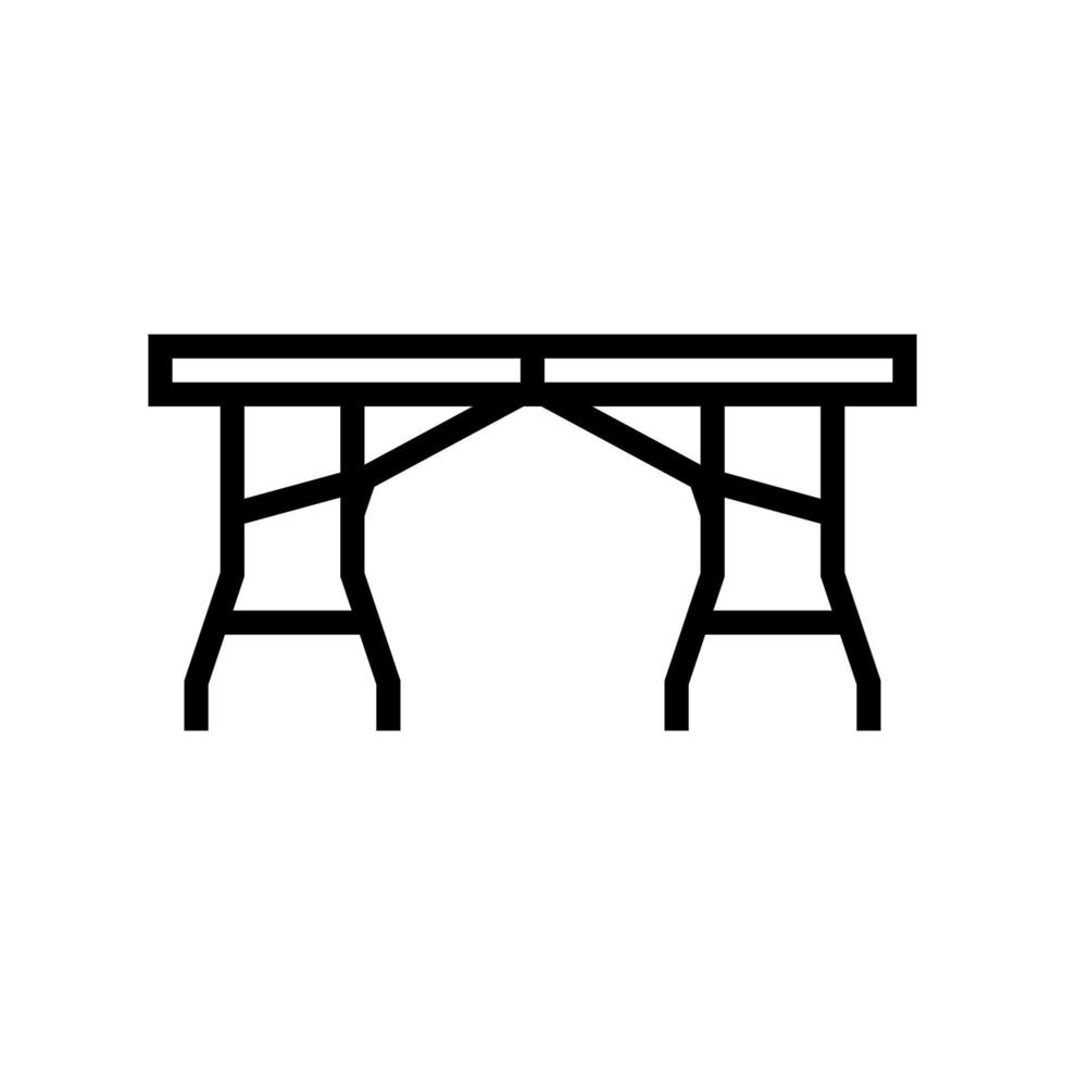 folding table line icon vector illustration
