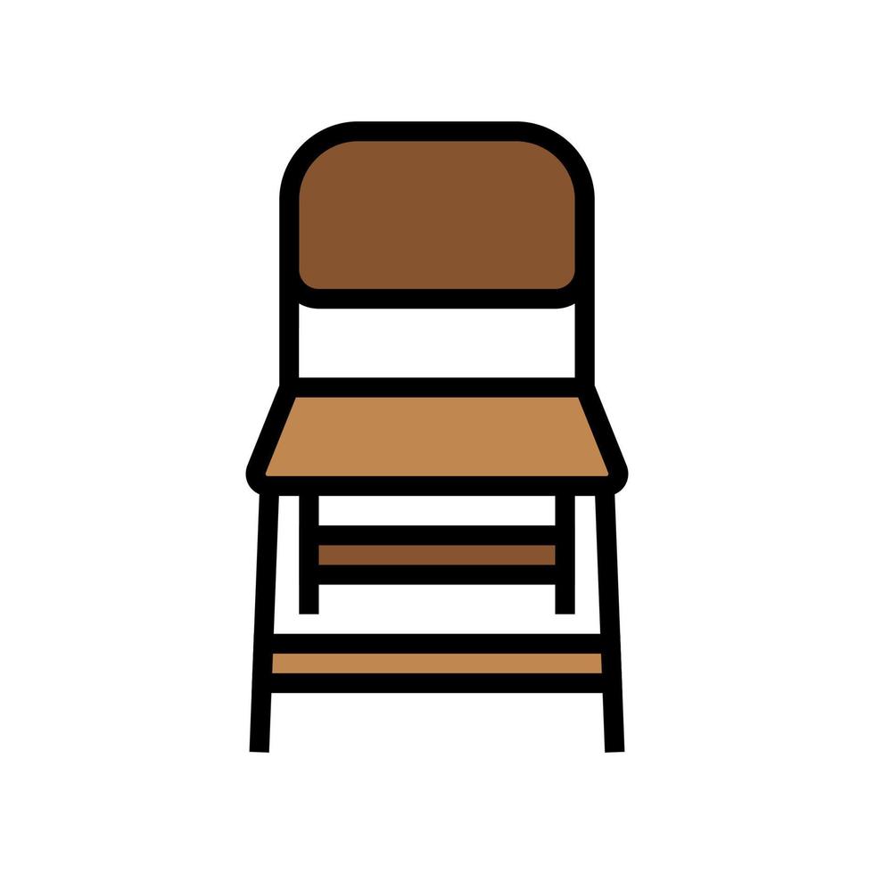 ilustración de vector de icono de color de silla plegable