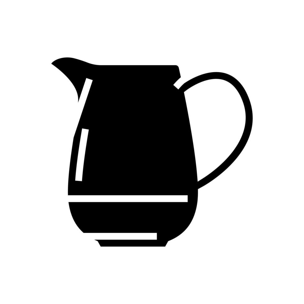 cream jug glyph icon vector illustration