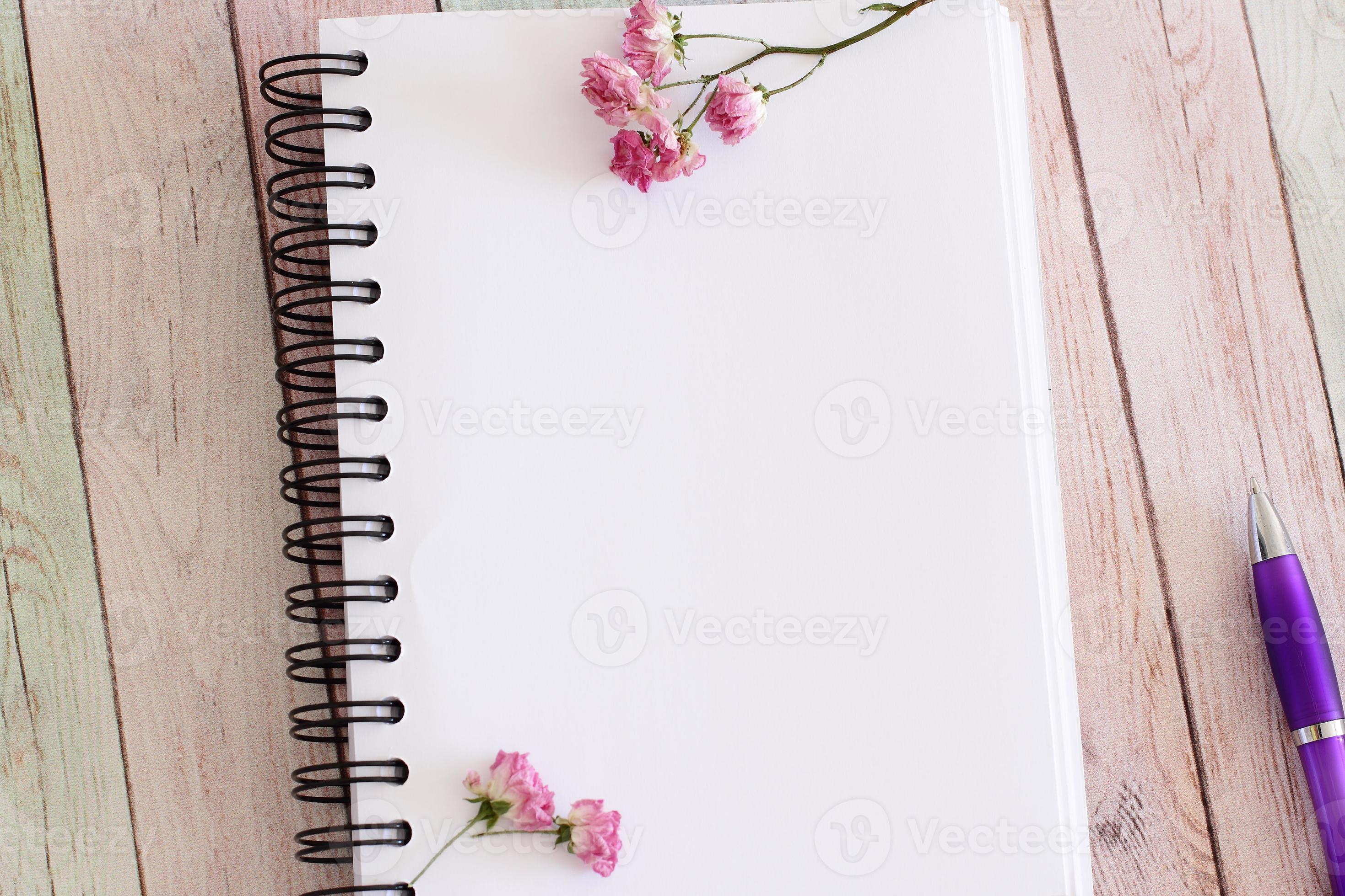 Blank Family Tree, Notebook and Pencil on Table Stock Image